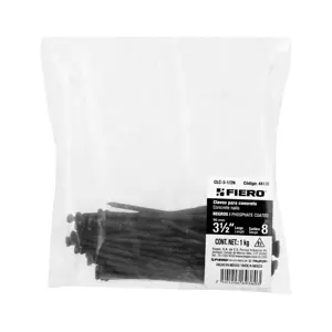 Bolsa con 1 kg de clavos para concreto negros 3-1/2