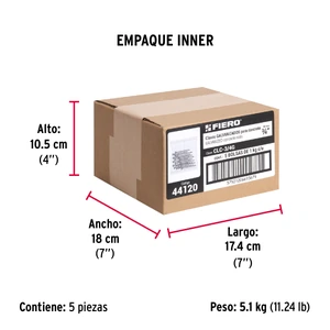 Fiero Bolsa con 1 kg de clavos para concreto galvanizados 3/4