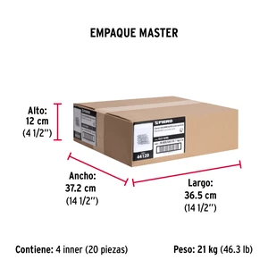 Fiero Bolsa con 1 kg de clavos para concreto galvanizados 3/4
