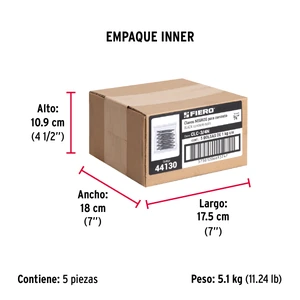 Bolsa con 1 kg de clavos para concreto negros 3/4