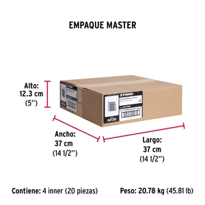 Bolsa con 1 kg de clavos para concreto negros 3/4