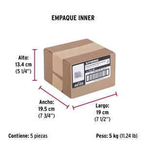 Fiero Bolsa con 1 kg de clavos para concreto galvanizados 3