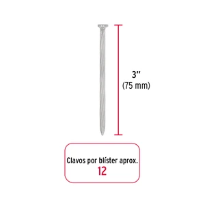 Blíster con 12 clavos galvanizados para concreto 3
