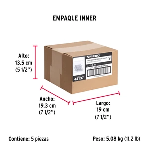 Fiero Bolsa con 1 kg de clavos para concreto galvanizados 4