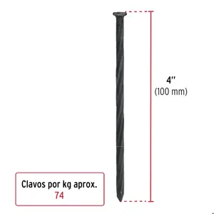 Bolsa con 1 kg de clavos para concreto negros 4
