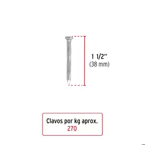 Fiero Kilo de clavos para concreto 1-1/2