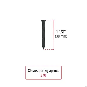 Fiero Kilo de clavos para concreto 1-1/2