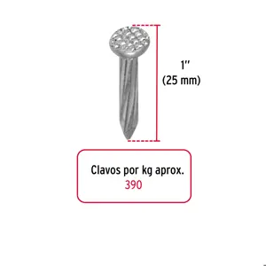 Fiero Kilo de clavos para concreto 1