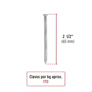 Fiero Kilo de clavos para concreto 2-1/2