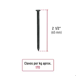 Fiero Kilo de clavos para concreto 2-1/2