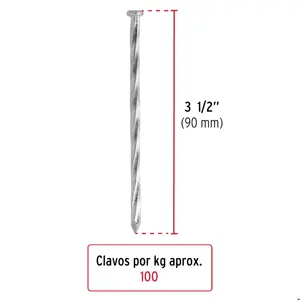 Fiero Kilo de clavos para concreto 3-1/2