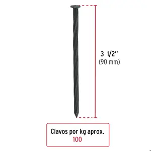 Fiero Kilo de clavos para concreto 3-1/2