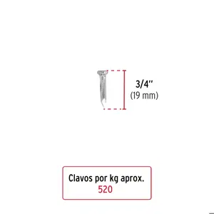Fiero Kilo de clavos para concreto 3/4