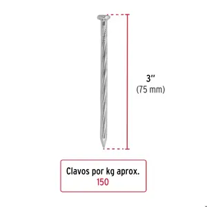Fiero Kilo de clavos para concreto 3