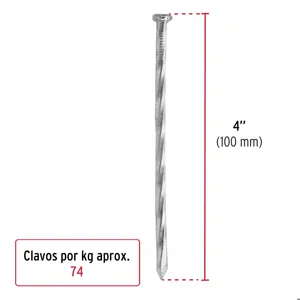 Fiero Kilo de clavos para concreto 4