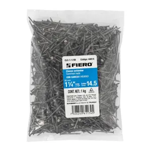 Bolsa con 1 kg de clavo estándar 1-1/4