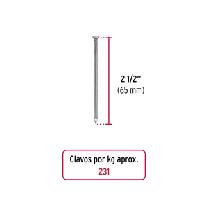 Fiero Kilo de clavo estándar 2-1/2
