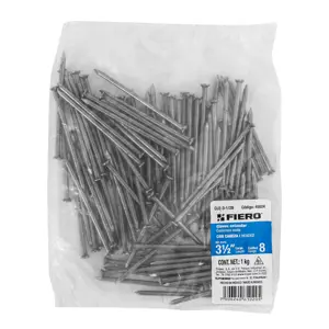 Bolsa con 1 kg de clavo estándar 3-1/2