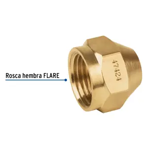 Tapón hembra de latón de 3/8