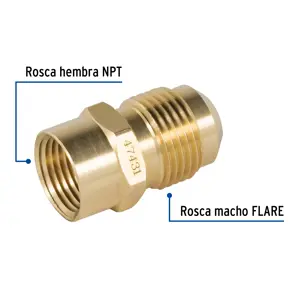 Niple campana de latón de 1/2