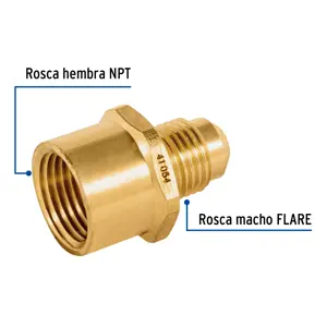 Niple campana de latón de 5/16