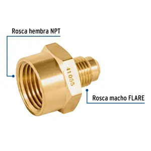 Niple campana de latón de 5/16