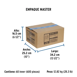 Conector NPT soldable de latón, 1/2