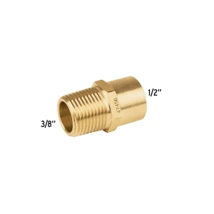 Conector NPT soldable de latón, 1/2