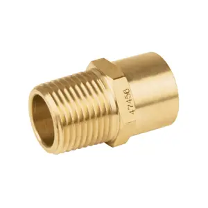 Conector NPT soldable de latón, 1/2