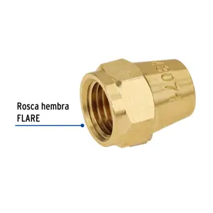 Tuerca cónica de latón 1/4