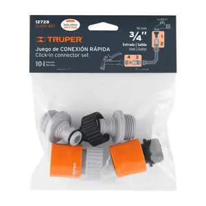 12728 / CLICK-SET Truper Juego de 5 conectores 3/4