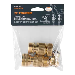 Truper Juego de 5 conectores 3/4