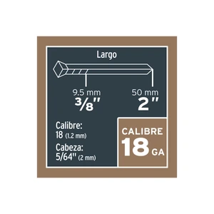 Clavadora neumática profesional, calibre 18, Truper