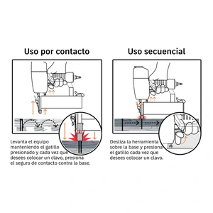 Clavadora neumática profesional, calibre 18, Truper