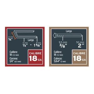 Truper Clavadora y engrapadora neumática profesional, calibre 18