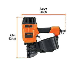 Clavadora neumática para clavo en rollo, 70mm, TRUPER
