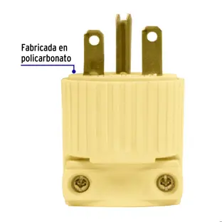 Volteck Clavija industrial plástica aterrizada cara de chino