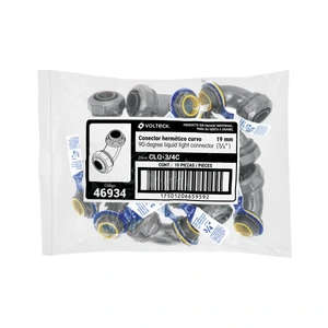 Conector curvo de 3/4