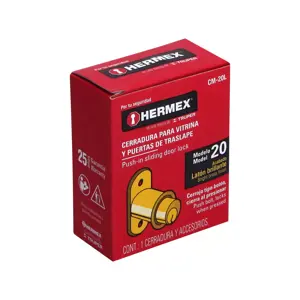 43569 / CM-20L Cerradura para mueble, modelo 20, latón, Hermex