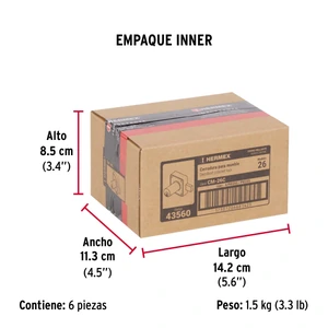 Cerradura para mueble, modelo 26, cromo, Hermex
