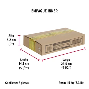 Juego de 4 candados cuerpo laminado, 40 mm, Hermex Basic