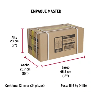 Juego de 4 candados cuerpo laminado, 40 mm, Hermex Basic