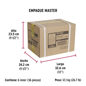 Candado laminado, 50mm, gancho corto, blister, Hermex Basic