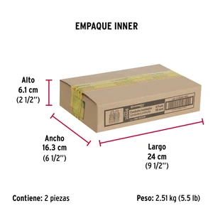 Juego de 4 candados cuerpo laminado, 50 mm, Hermex Basic