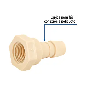 Adaptador inserción rosca interior de 1/2