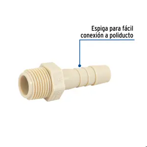 Adaptador inserción rosca exterior de 1/2