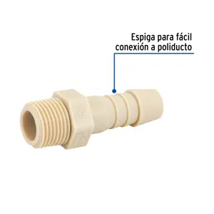 Adaptador inserción rosca exterior de 1/2