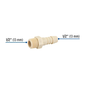 Adaptador inserción rosca exterior de 1/2