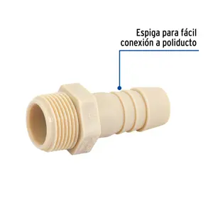 Adaptador inserción rosca exterior de 3/4
