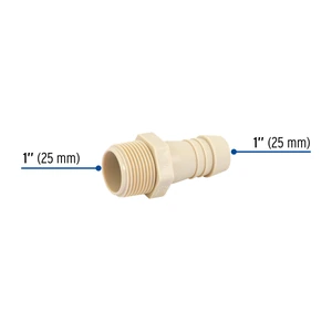 Adaptador inserción rosca exterior de 1